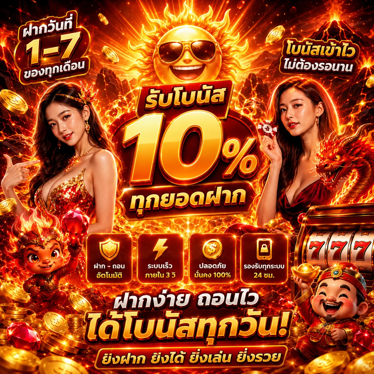 โปรคืนยอดเสีย SIAM369 รายสัปดาห์ ถอนได้ไม่ต้องเทิร์น